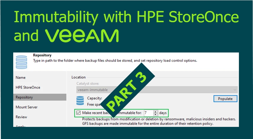 Veeam V12: Immutability with HPE StoreOnce – Part 3 (2FA)